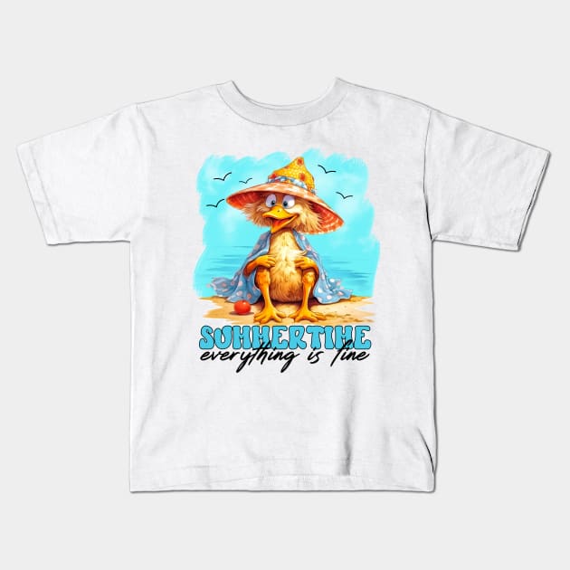 Summertime Kids T-Shirt by Designs by Ira